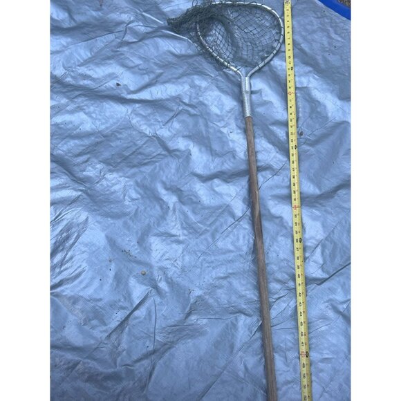Fishing Net Ultimate Fishermen’s Tool Silver Net Brown Telescoping Handle - Picture 1 of 6